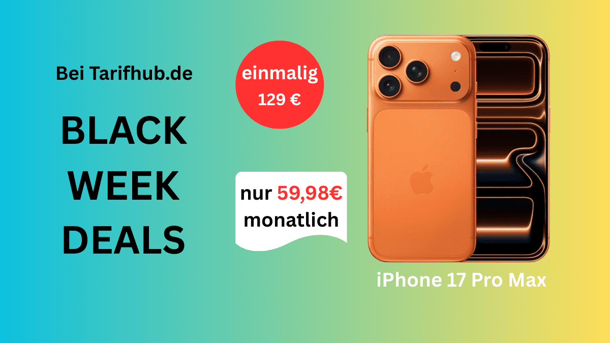 iPhone 17 Pro Max mit o2 Unlimited Max o2 Doppelkarte für einmalig 129 Euro und nur 59,98 € monatlich iPhone 17 Pro Max mit o2 Unlimited Max o2 Doppelkarte für einmalig 129 Euro und nur 59,98 € monatlich